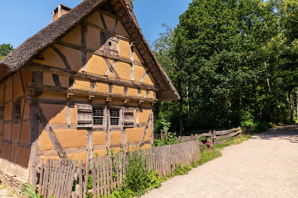 Foto Fachwerkhaus aus Lehm gebaut