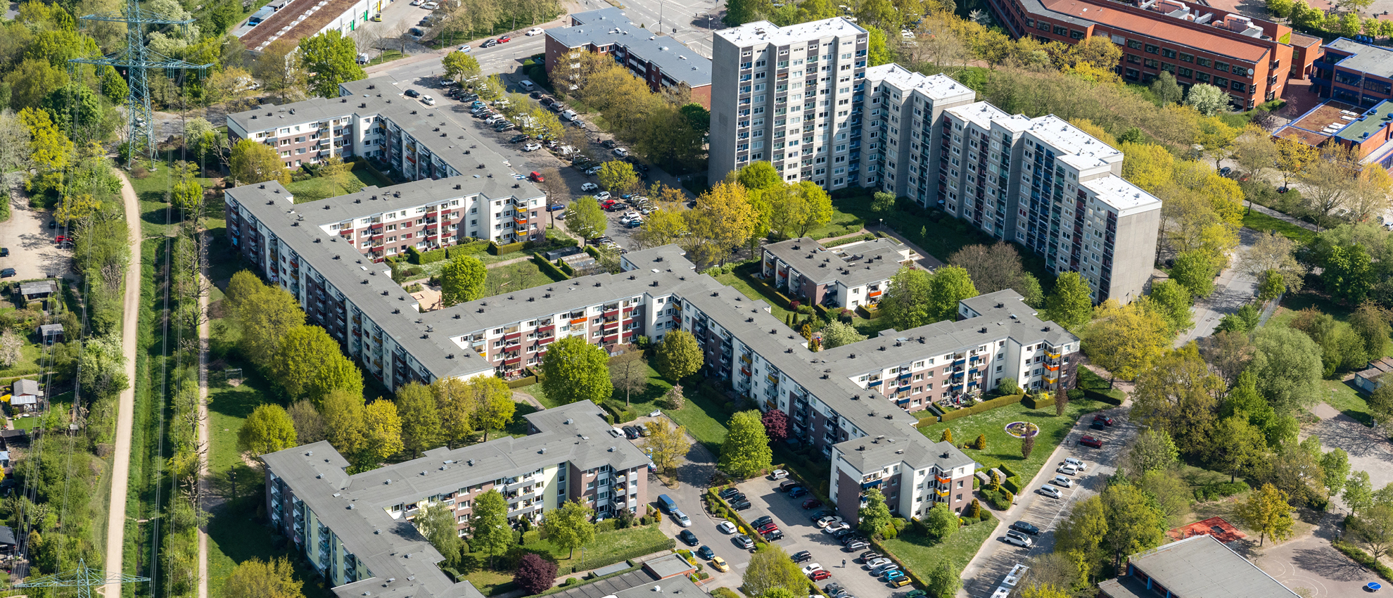 Luftaufnahme vom Quartier Bergedorf-West