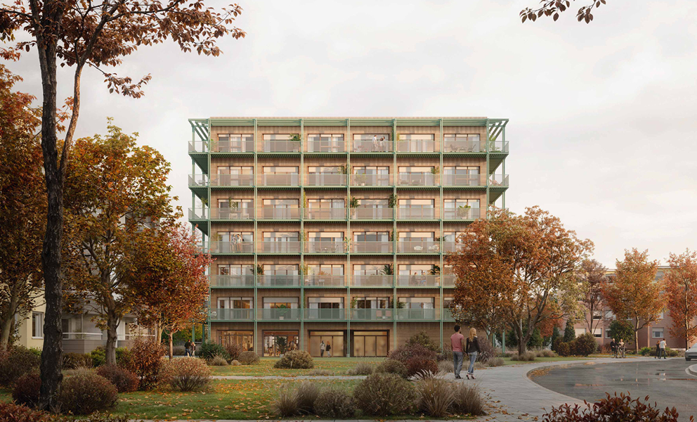 Visualisierung Wohngebäude Bergedorf-West